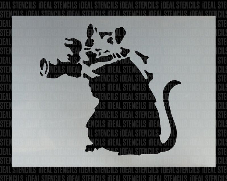 Banksy Camera Rat, Paparazzi Rat stencil
