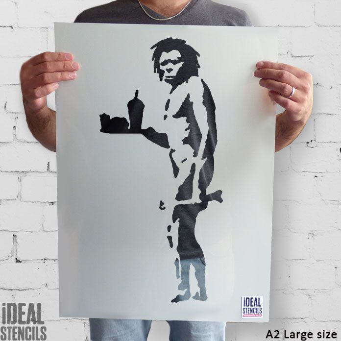 Banksy Cave Man Stencil