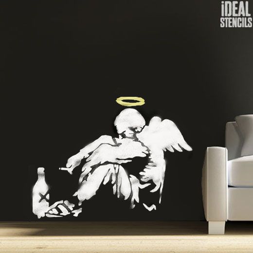 Banksy Fallen Angel Stencil