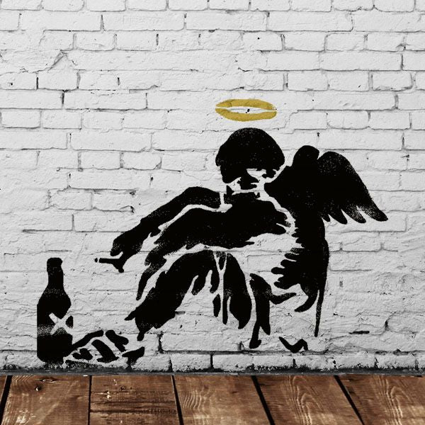 Banksy Fallen Angel Stencil