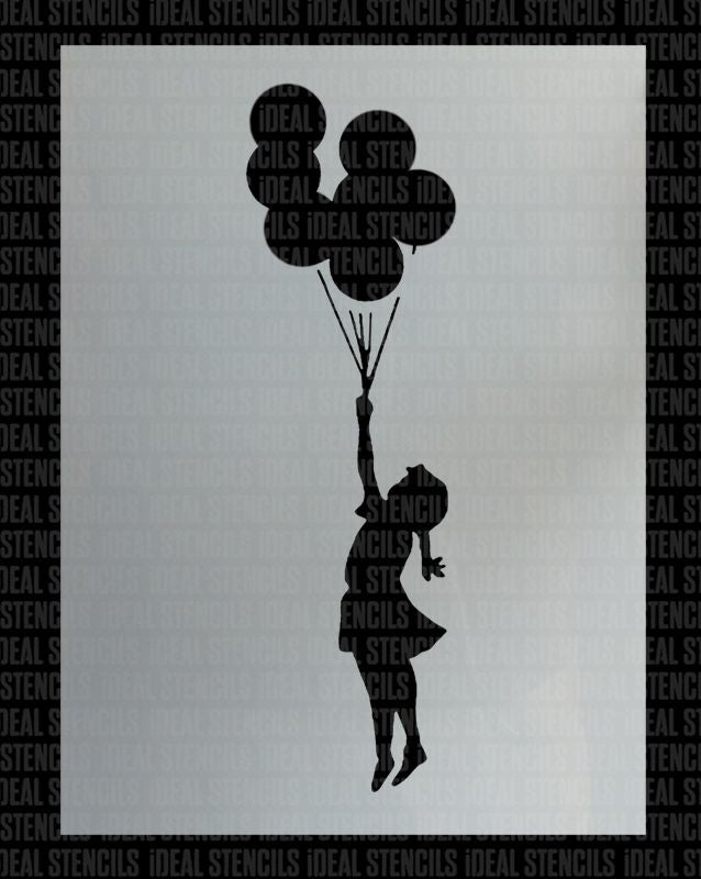 Banksy Flying Balloon Girl Stencil
