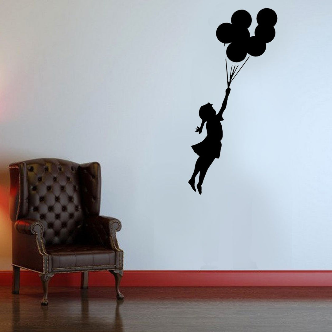 Wall Clock Flying Balloon カリモク BANKSY banksy-balloon-heart-girl-easy