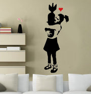 Banksy Girl Bomb Hugger Stencil