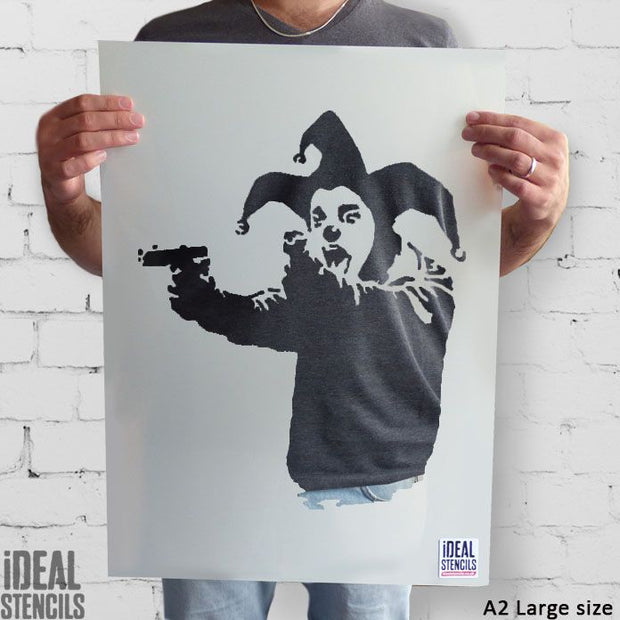 Banksy Insane Clown Guns Stencil