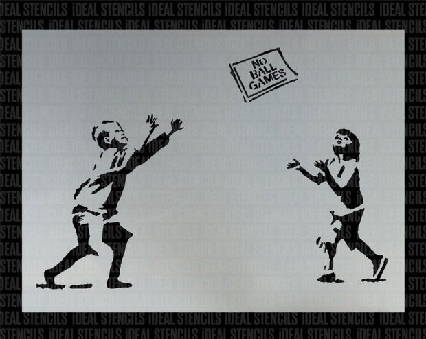 Banksy 'No Ball Games' Stencil