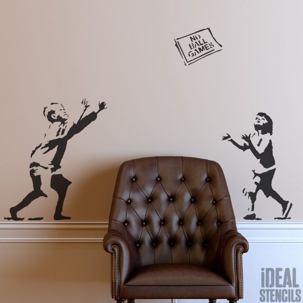 Banksy 'No Ball Games' Stencil