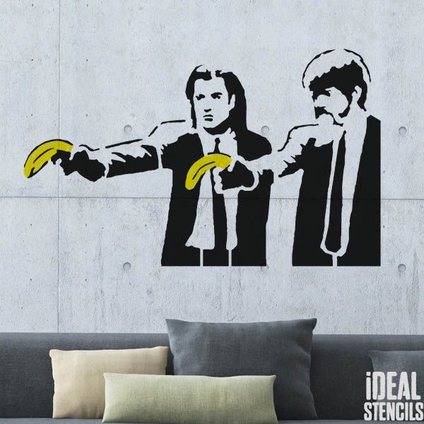 Banksy Pulp Fiction Stencil - Life Size