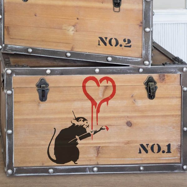 Banksy Rat Painting Heart