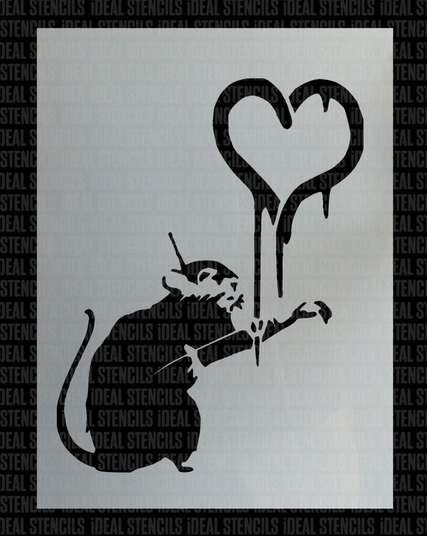 Banksy Rat Painting Heart