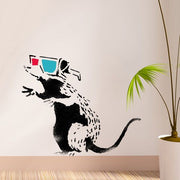 Banksy Rat Wearing 3D Glasses