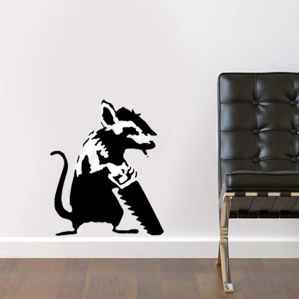 Banksy Sawing Rat