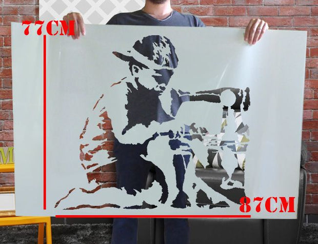 Banksy Slave Labour Bunting Boy Stencil