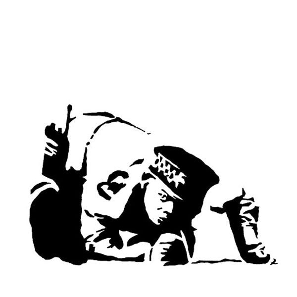 Banksy Snorting Copper stencil - Life Size