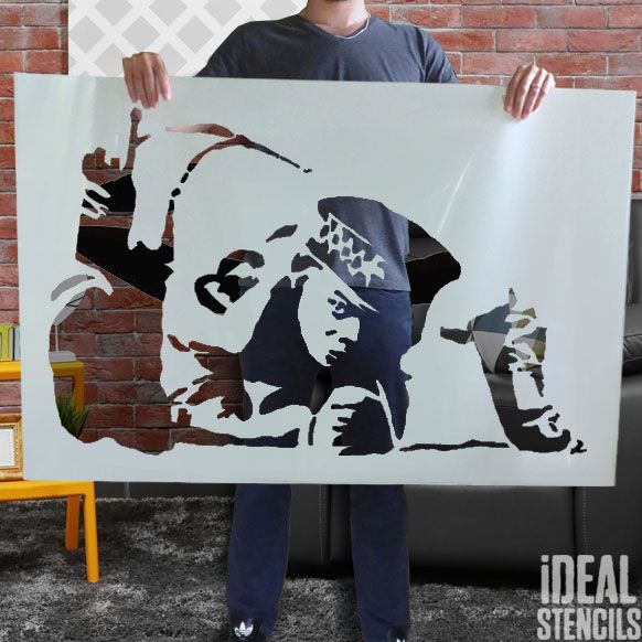 Banksy Snorting Copper stencil - Life Size