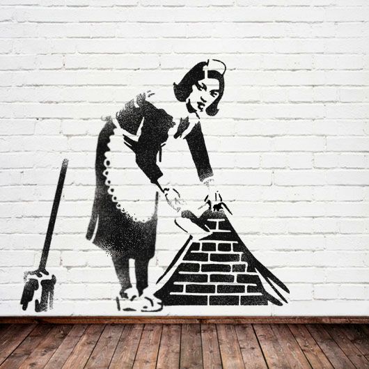 Banksy Sweeping Maid