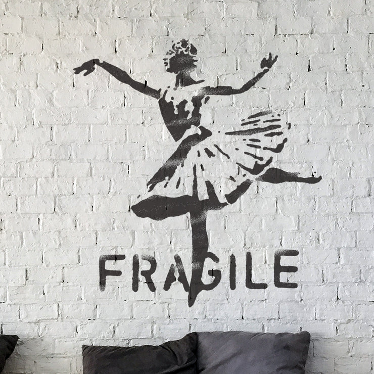 Banksy Ballerina Fragile Stencil
