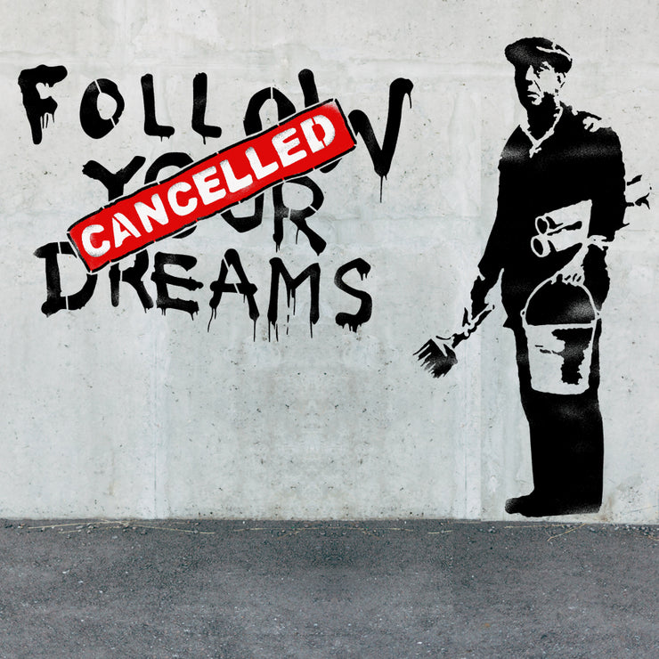 Banksy Life Size Stencil "Follow Your Dreams"