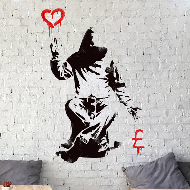 Banksy Love or Money Stencil