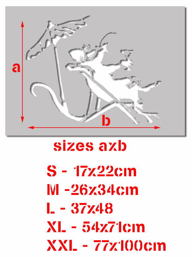 Banksy Rat On Deckchair Stencil
