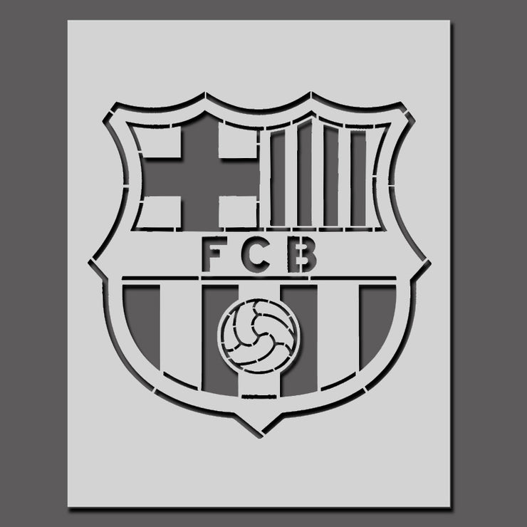 Barcelona FC Football Crest Stencil