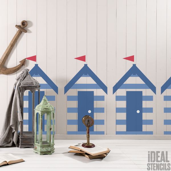 Beach Hut Chalet 2 Layer Stencil