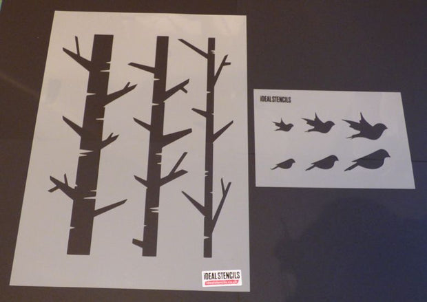 Birch Tree Pattern Stencil