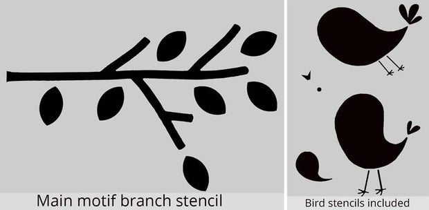 Birds & Branch Stencil
