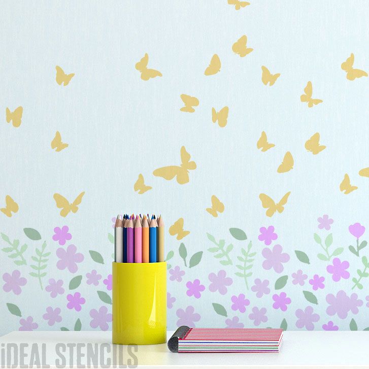 Blossom & Butterfly Stencil
