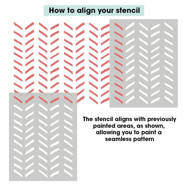 BODEN Herringbone Pattern Stencil