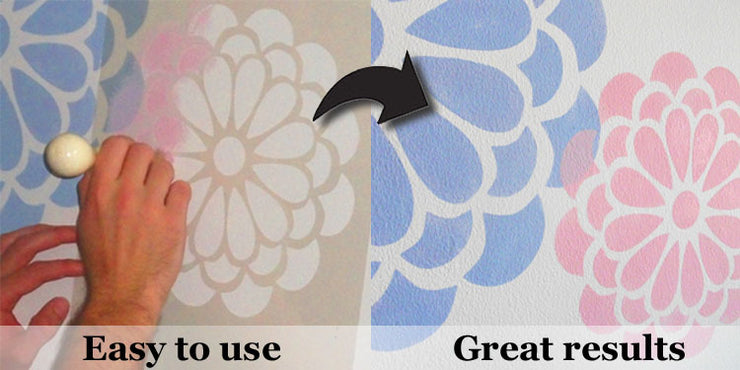 Bold Bloom Floral Wall Stencil