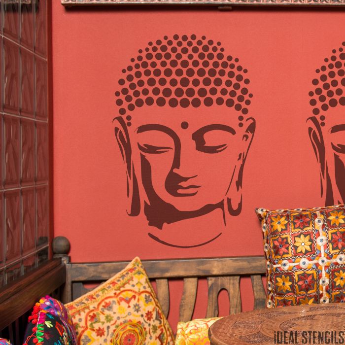 Buddha Head Stencil