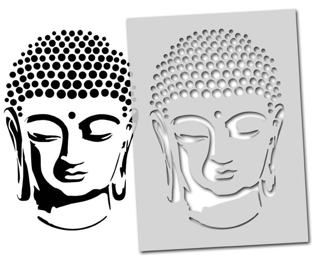 Buddha Head Stencil