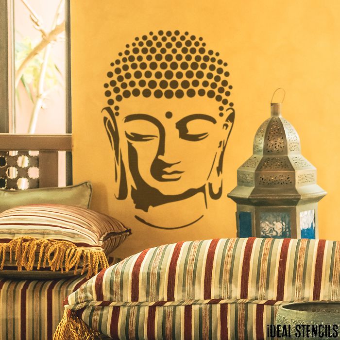 Buddha Head Stencil