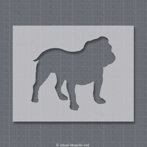 Bulldog silhouette stencil