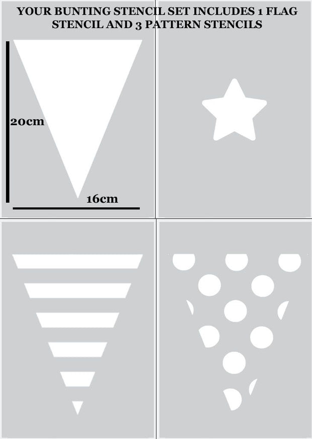 Bunting Flags Nautical Seaside Stencils