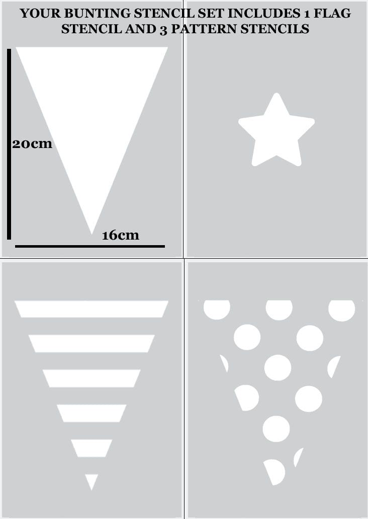 Bunting Flags Nautical Seaside Stencils