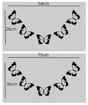 Butterfly garland border stencil