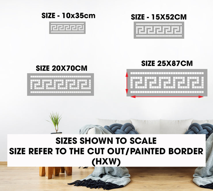 BYZANTINE Greek Key Wall Border Pattern Stencil