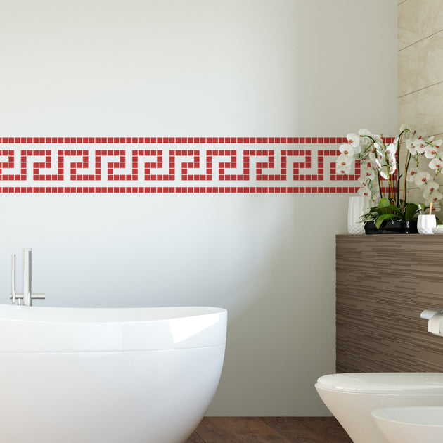 BYZANTINE Greek Key Wall Border Pattern Stencil – IdealStencils