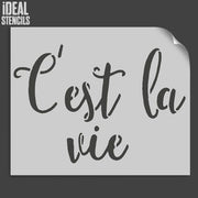 C'est la vie French Stencil