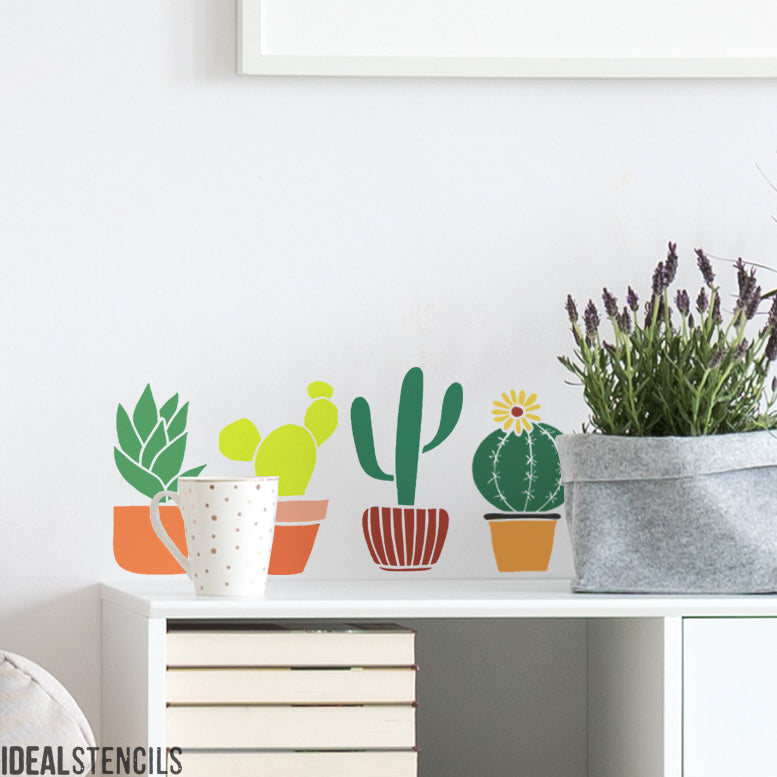 Cactus craft sheet stencil - tropical home decor | Ideal Stencils   IdealStencils