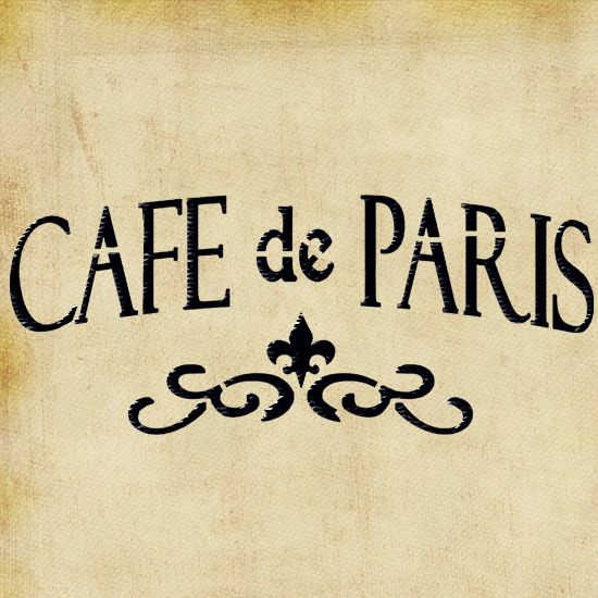 Cafe de Paris Stencil