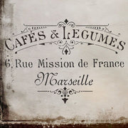 CAFES & LEGUMES french Stencil