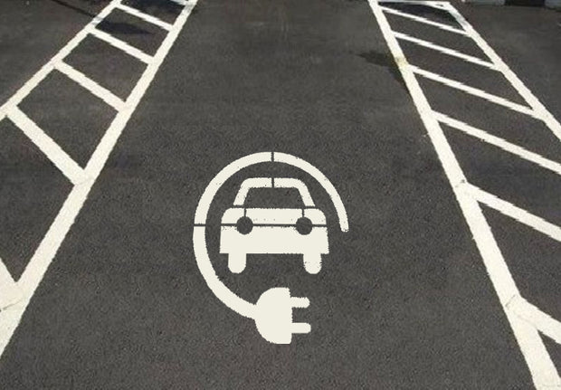 Electric Vehicle Charging Stencil