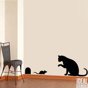 Cat and mouse stencil