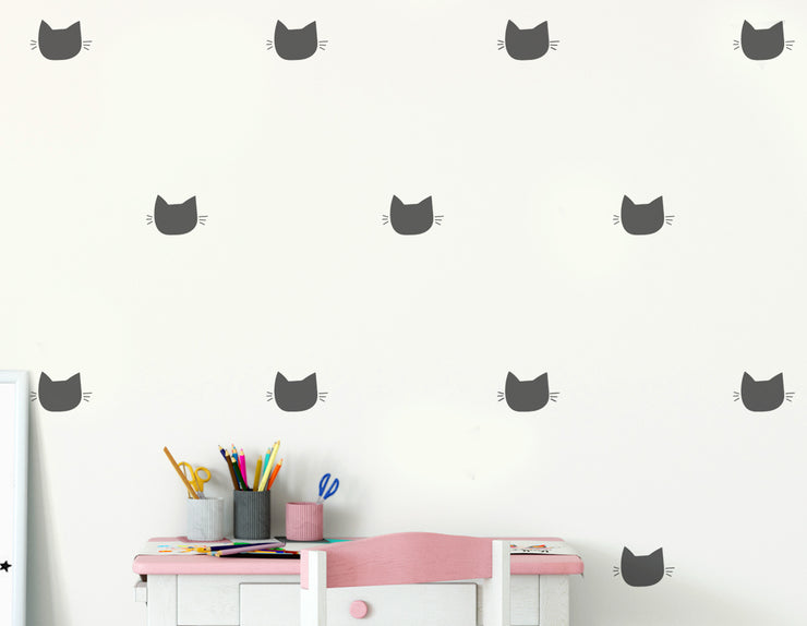 CUTE CAT FACE Wall Decor Stencil