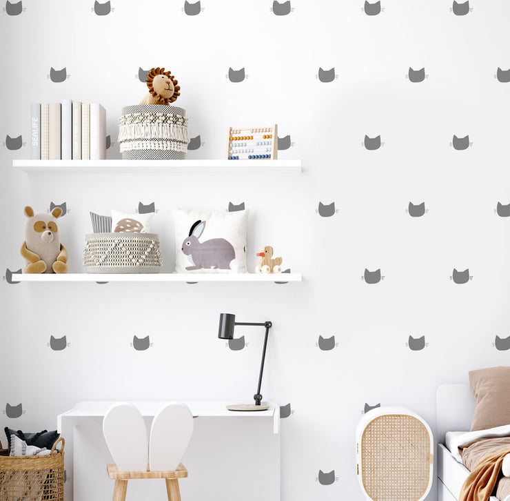 CUTE CAT FACE Wall Decor Stencil