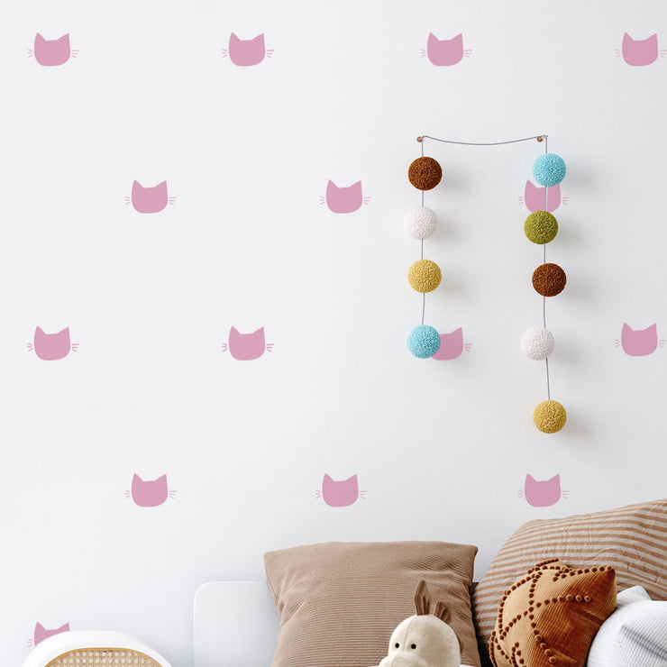 CUTE CAT FACE Wall Decor Stencil