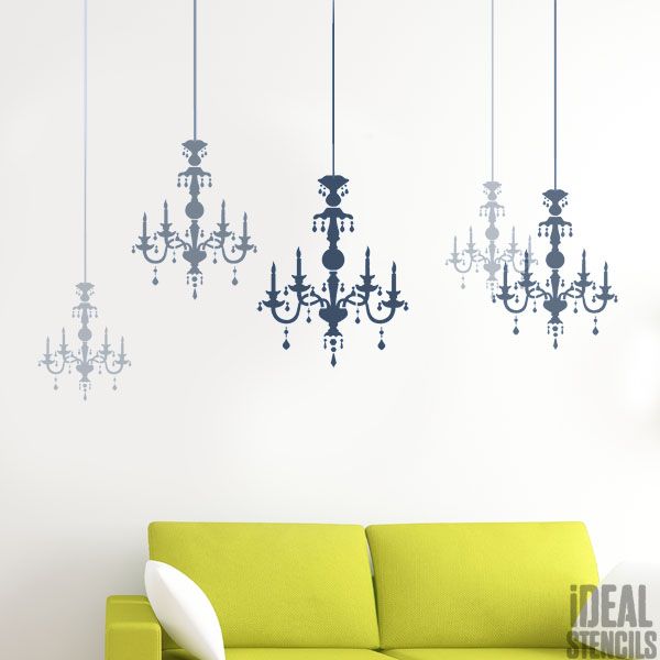 Chandelier Wall Decor Stencil