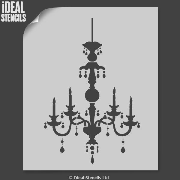 Chandelier Wall Decor Stencil